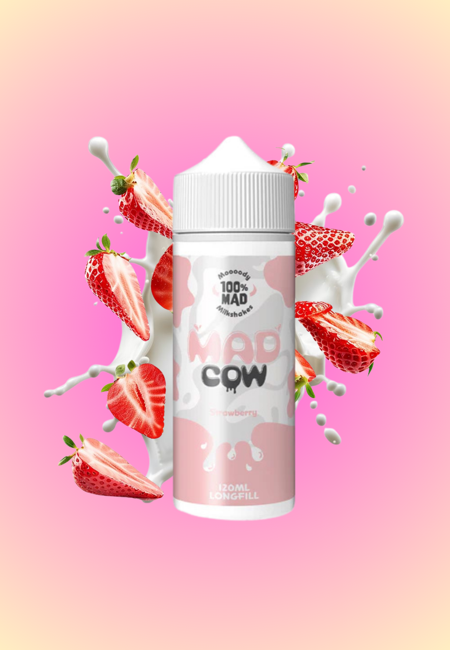 Mad Cow Longfill Flavouring - Strawberry Milkshake