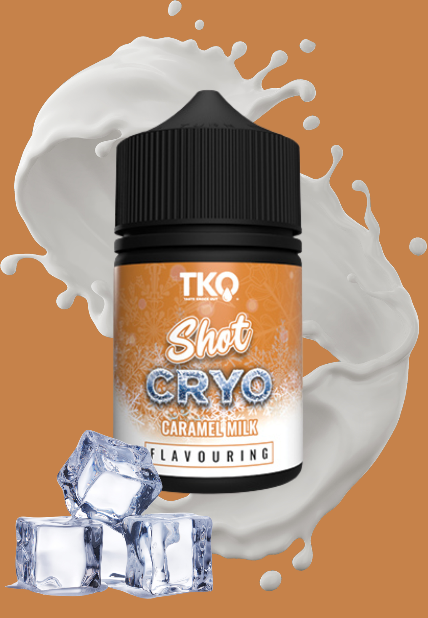 TKO Cryo Caramel Milk Salt/MTL Longfill Flavouring Shot 60ml