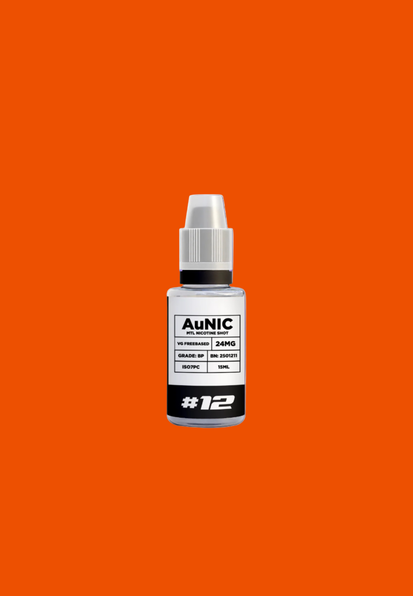 AuNIC e-liquid bottle on a purple background