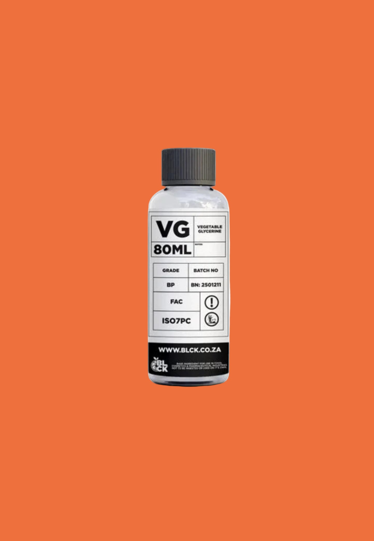 VG 80ml Shortfill (100ml PET Bottle)
