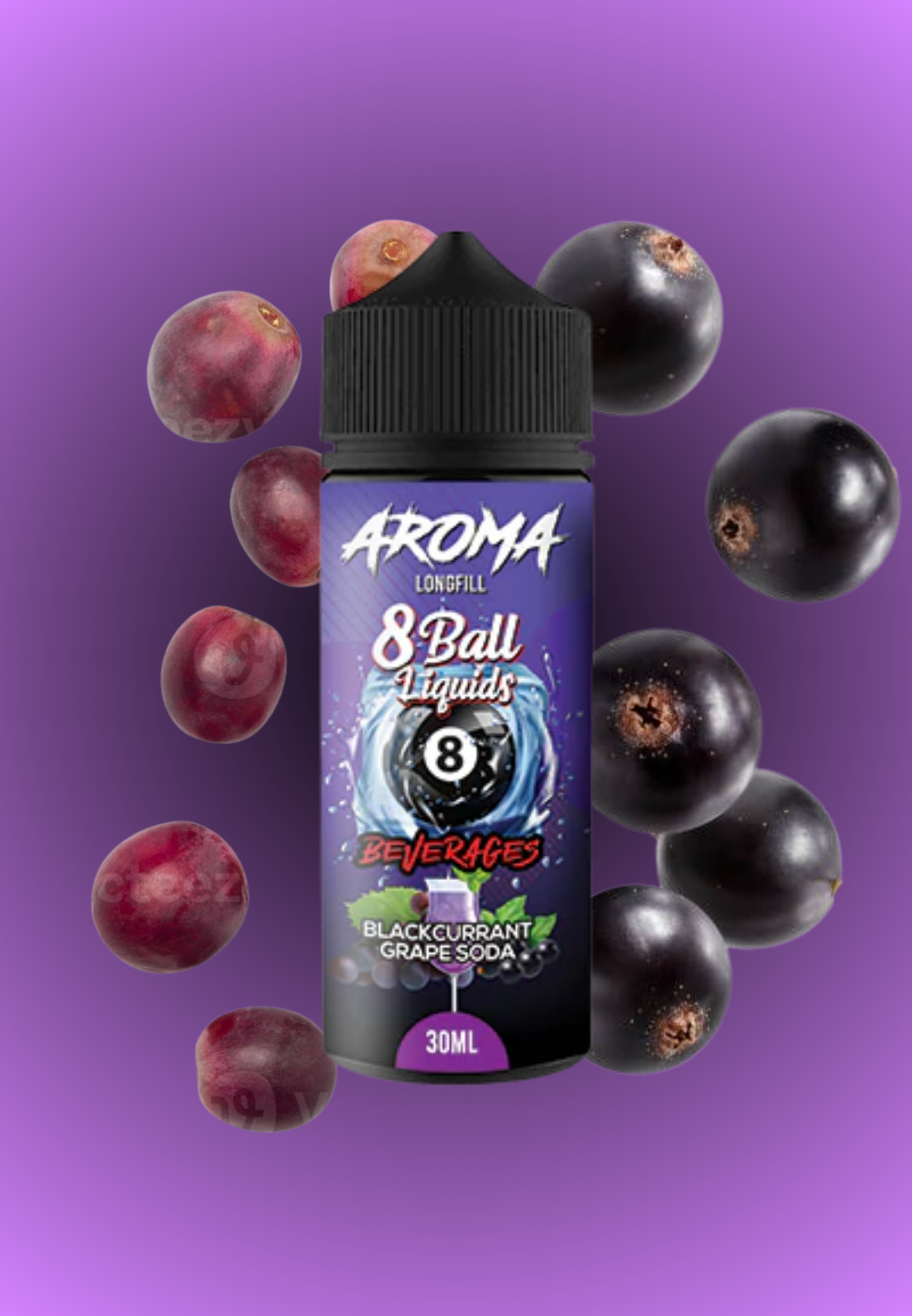 8 Ball Beverage Longfill Aroma - Blackcurrant Grape Soda