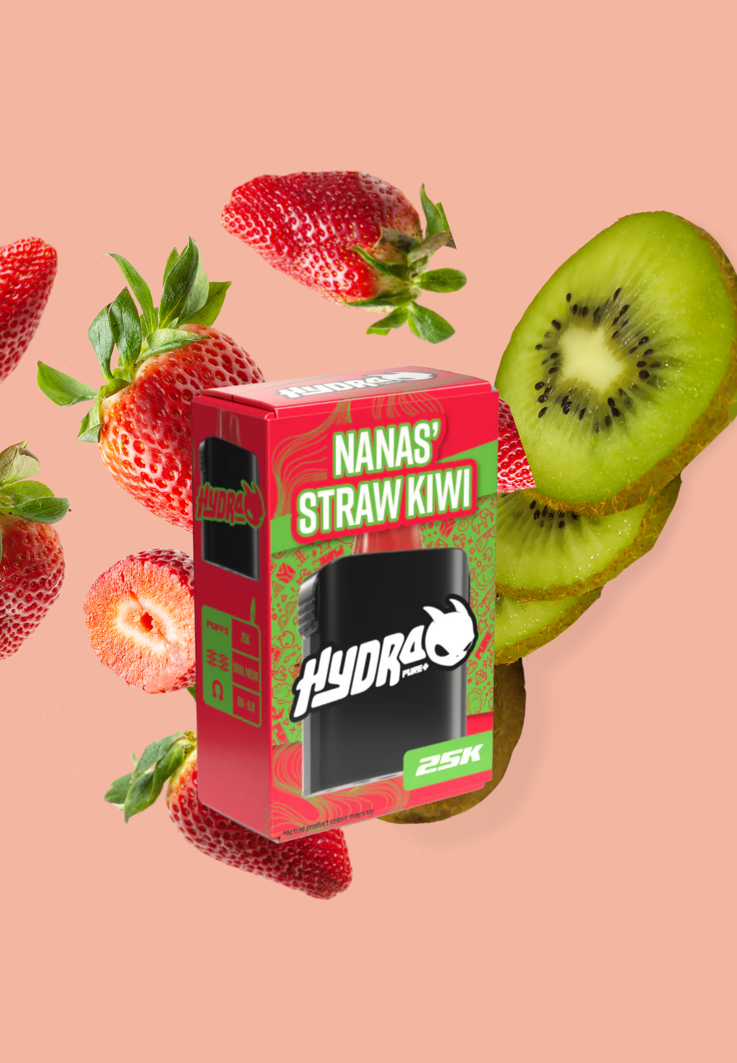 HYDRA Pod Nana's Straw Kiwi (25,000 puff) 20mg
