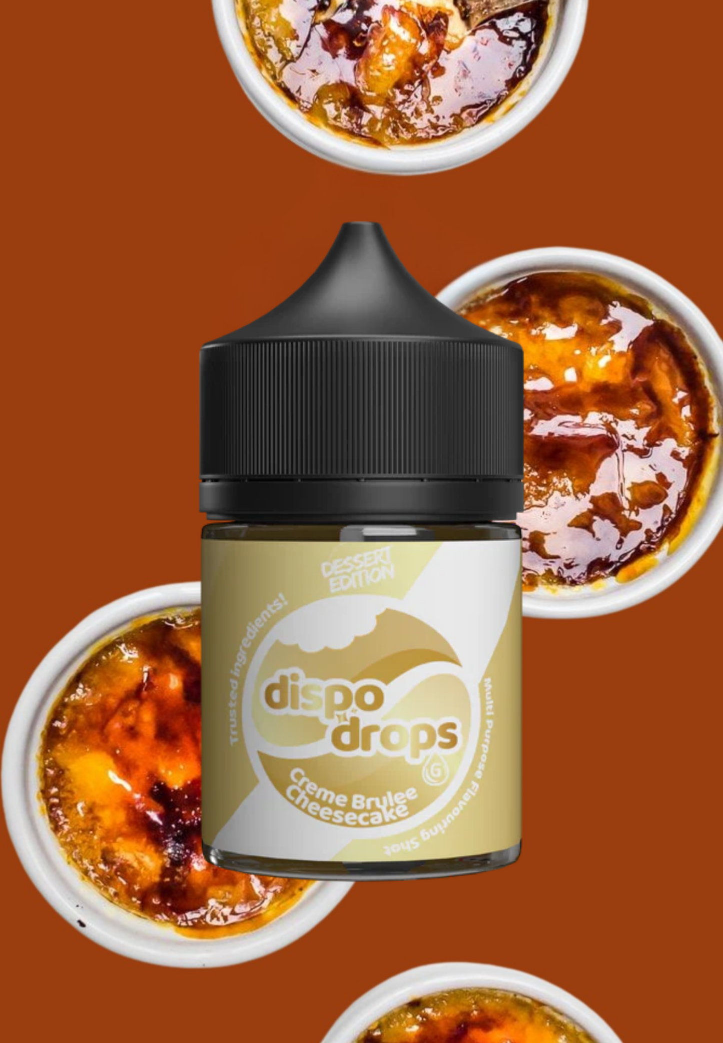 G-Drops Salt Nic/MTL Longfill - Dispo Drops Creme Brulee Cheese Cake Flavouring