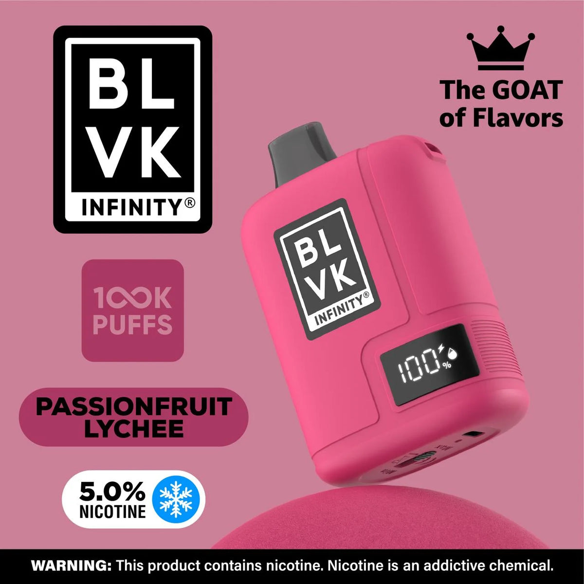BLVK Infinity Up To 100K Puff 5% - Passionfruit Lychee