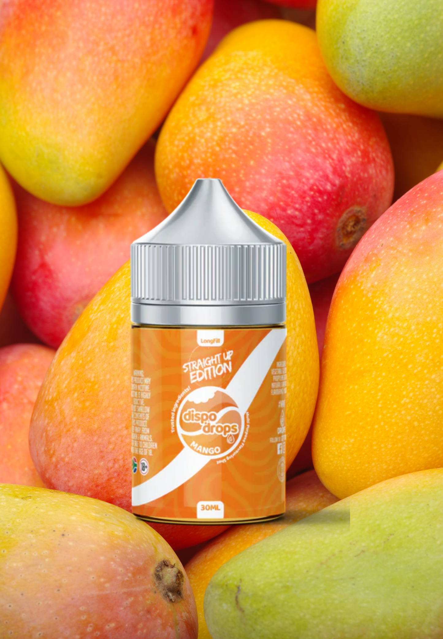G-Drops Salt Nic/MTL Longfill - Dispo Drops Mango Straight Up 60ml Shot