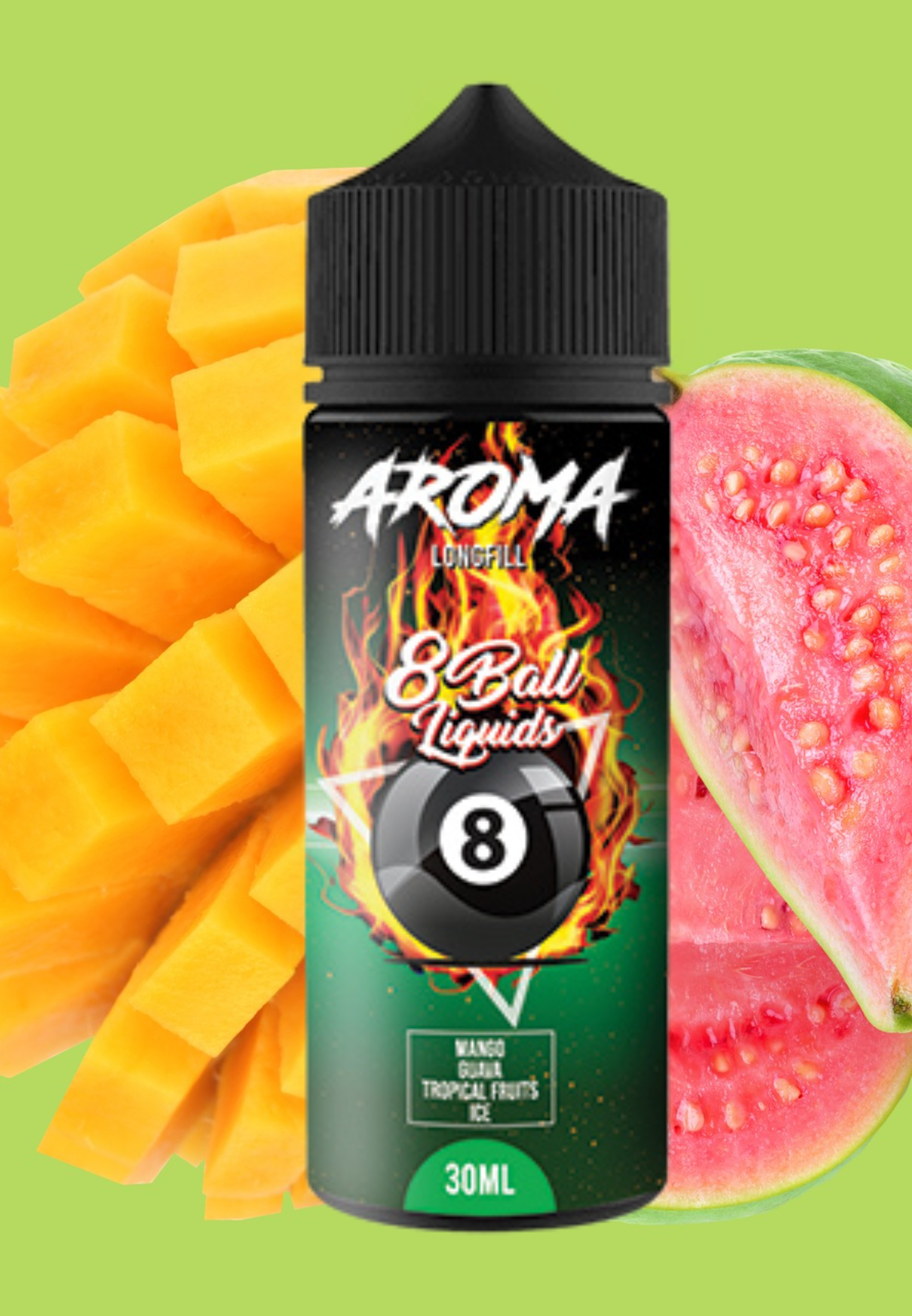 8 Ball Longfill Aroma - Mango Guava Tropical Fruits Ice