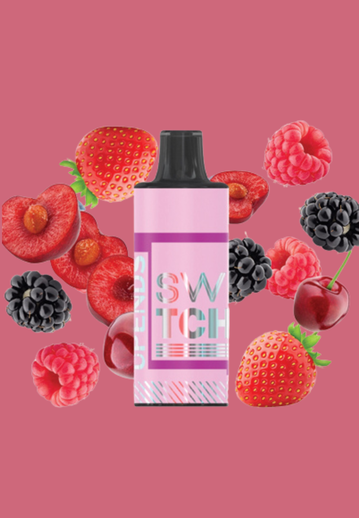 Upends Switch – Disposable Pod 50mg (Strawberry Raspberry Cherry)