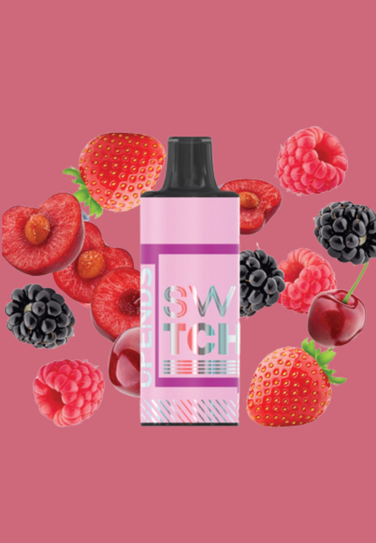 Upends Switch – Disposable Pod 50mg (Strawberry Raspberry Cherry)