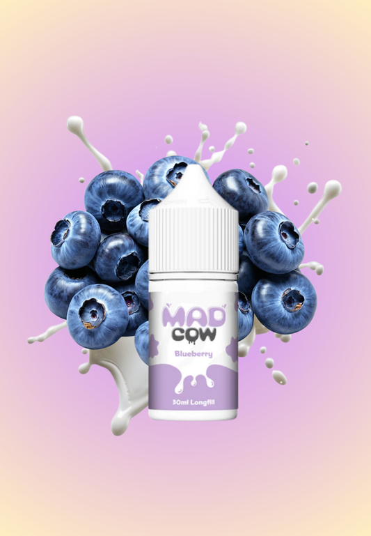 Mad Cow Salt Nic/MTL Longfill - Blueberry Milkshake