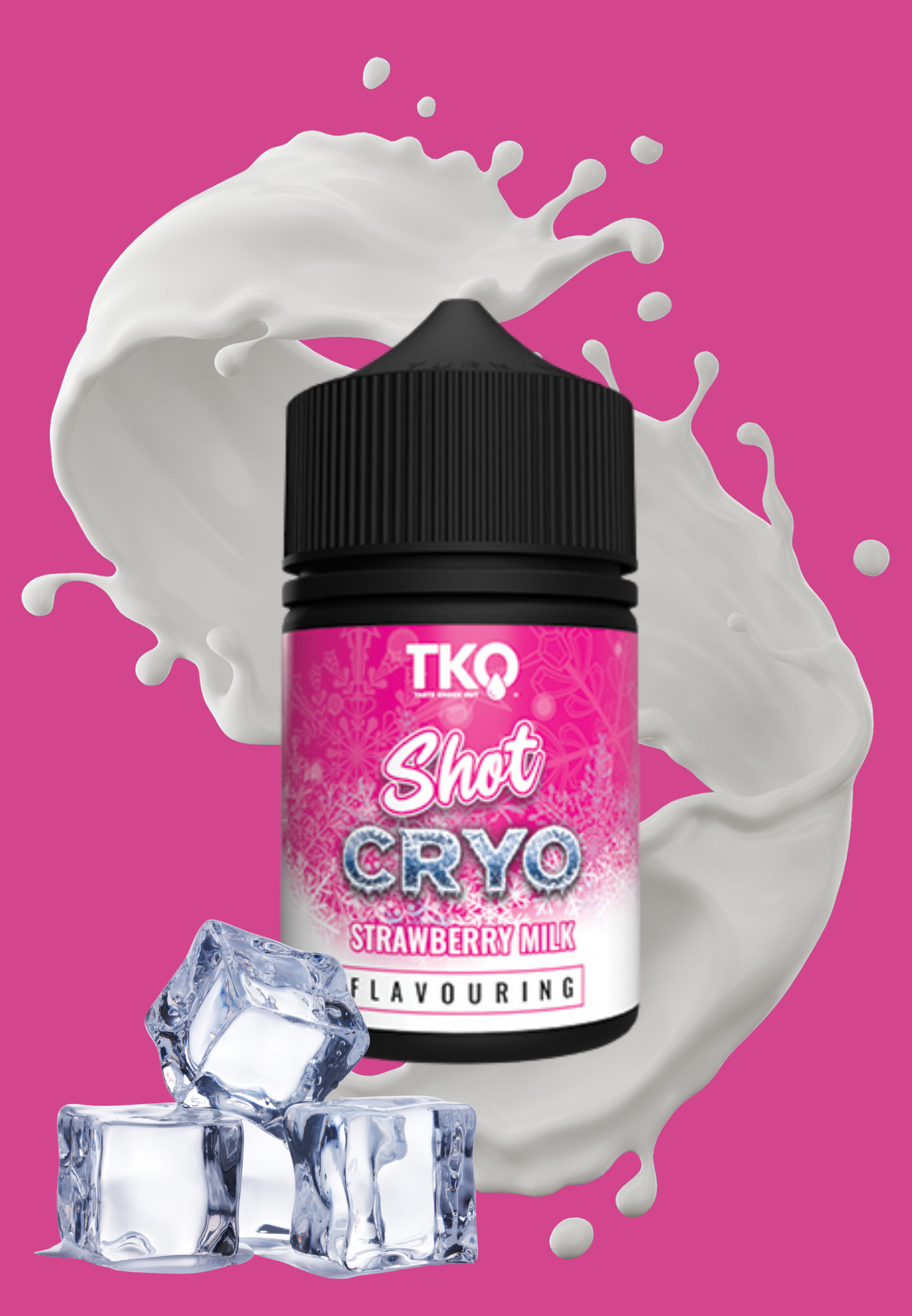 TKO Cryo Strawberry Milk Salt/MTL Longfill Flavouring Shot 60ml