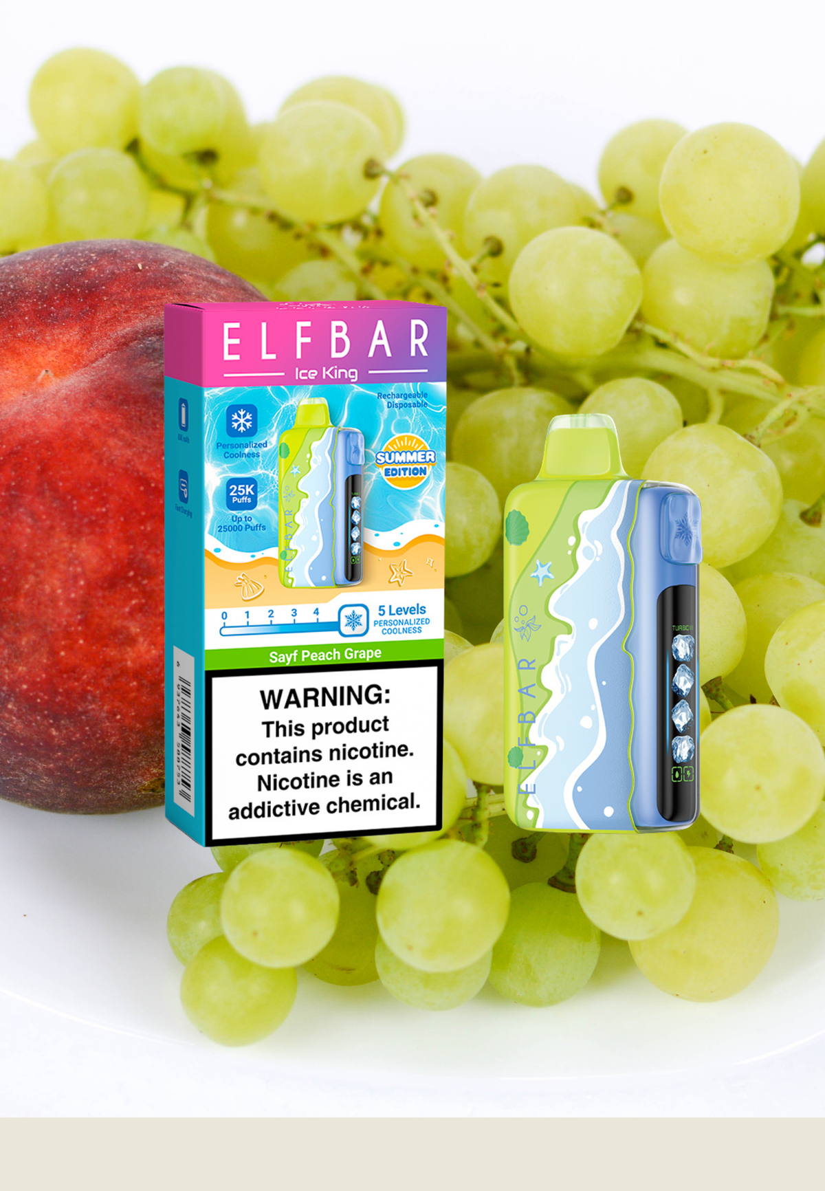 Elf Bar Ice King 25K Puff (Summer Edition) – Sayf Peach Grape
