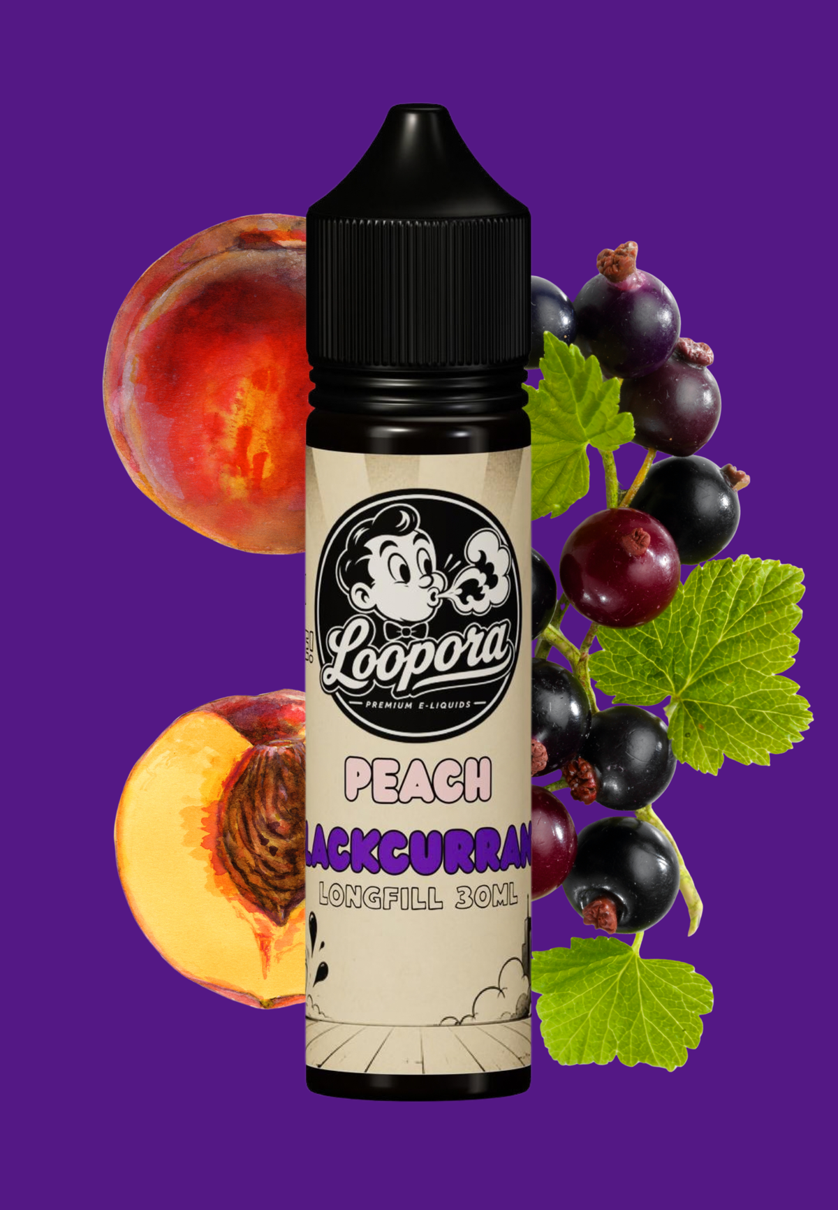 Loopora Salt / Mtl  Longfill Aroma - 60ml Peach Blackcurrant