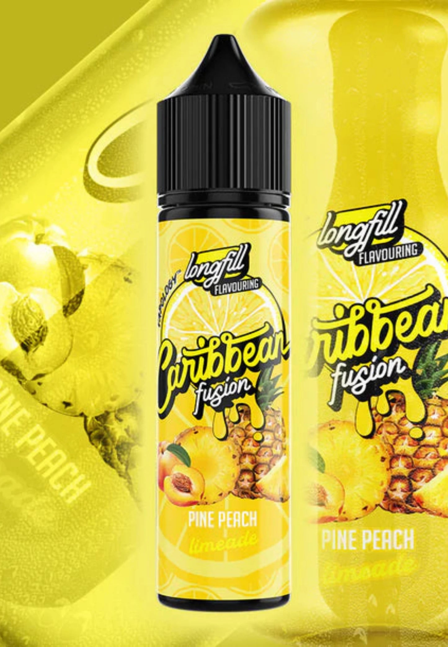 Vapology Carribean Fusion - Pine-Peach Lemonade Long Fill 60ml