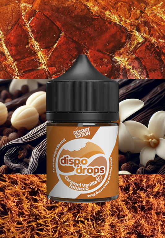 G-Drops Salt Nic/MTL Longfill - Dispo Drops Caramel Vanilla Tobacco Flavouring