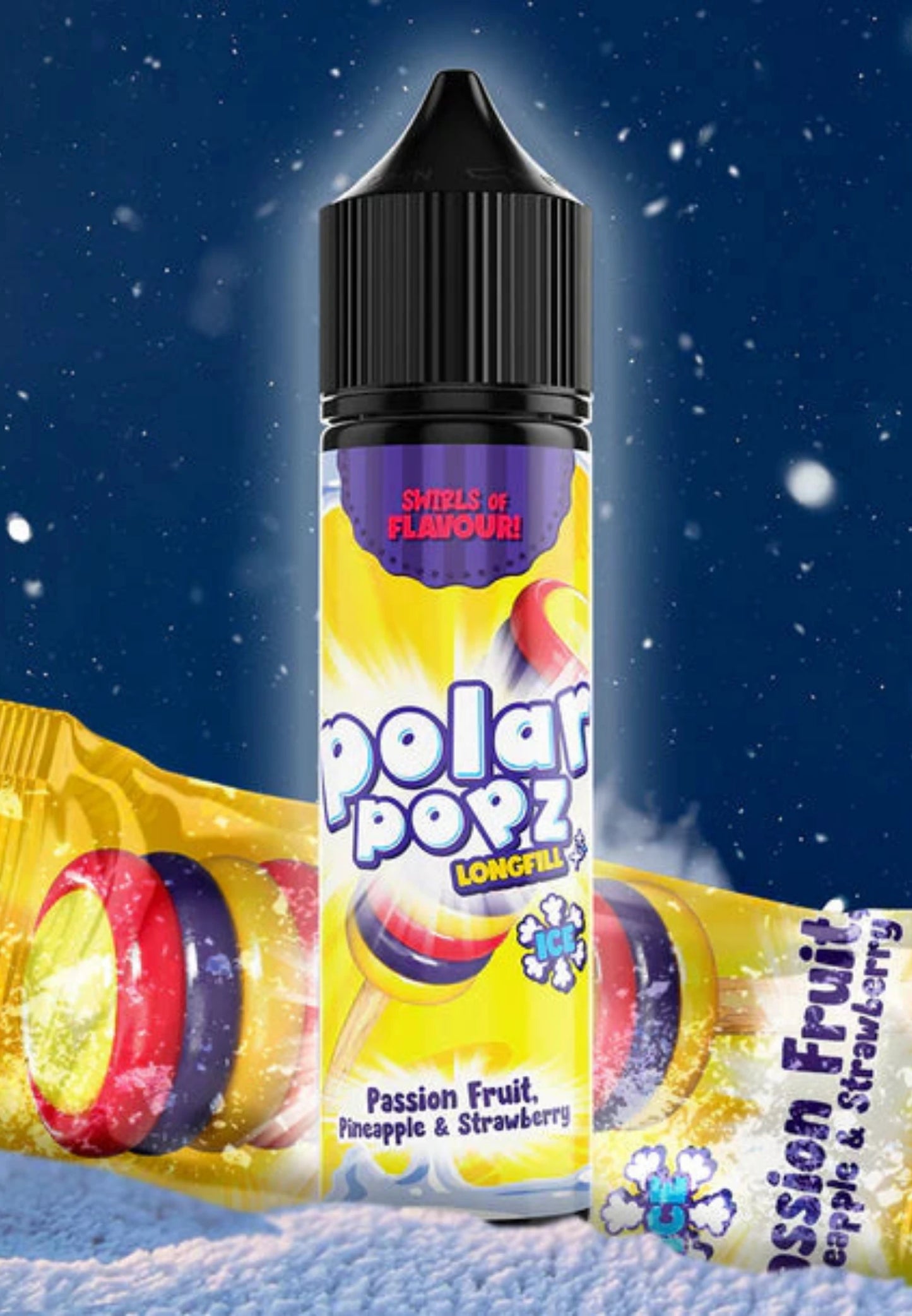 Vapology Polar Popz - Passion Fruit, Pinapple & Strawberry Long Fill 60ml