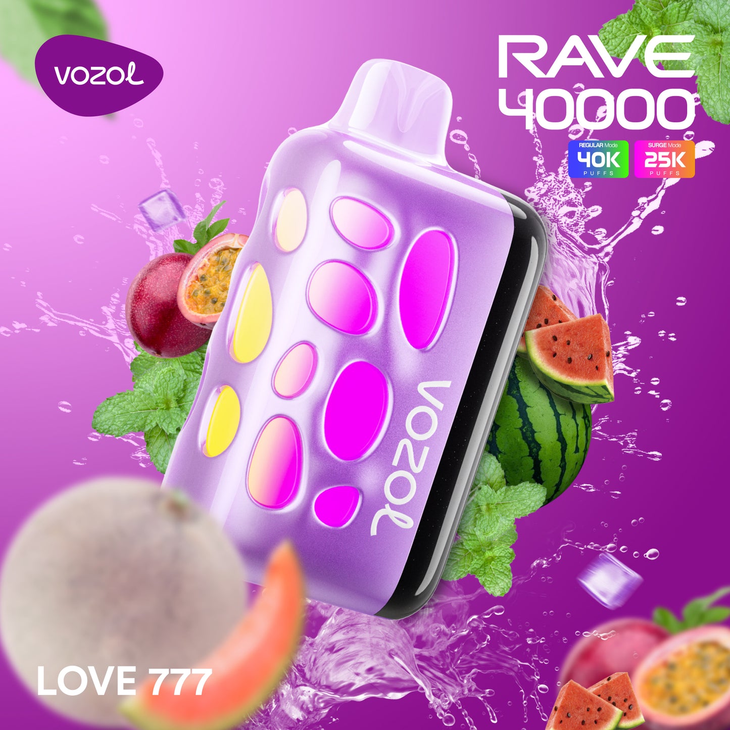 Vozol Rave 40k Puff Disposable 50mg ( Love 777 )