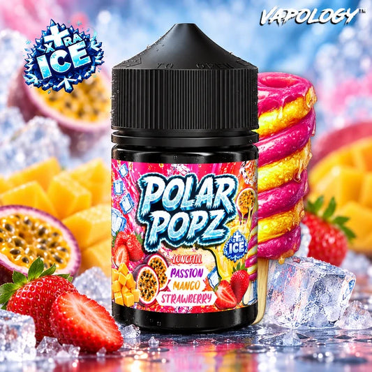 Vapology Polar Popz - Passion Fruit, Mango & Strawberry Xtra Long Fill 60ml