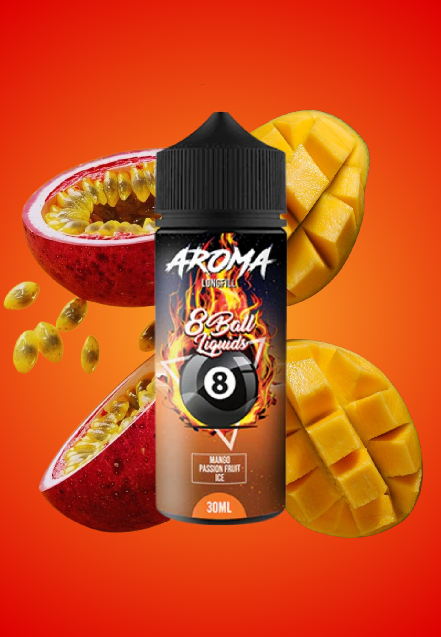 8 Ball Longfill Aroma - Mango Passionfruit Ice