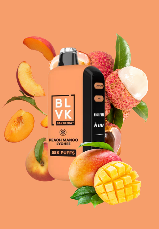 BLVK Ultra 55K Puff Peach Mango Lychee