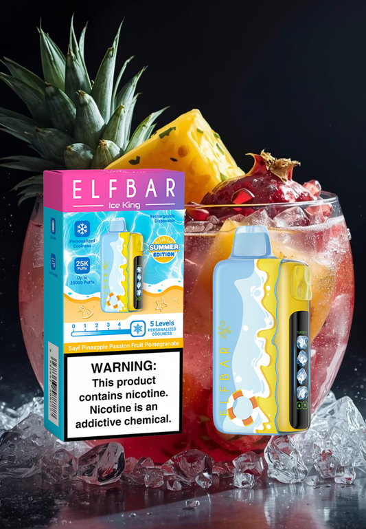 Elf Bar Ice King 25K Puff (Summer Edition) – Sayf Pine Passion Pomegranate